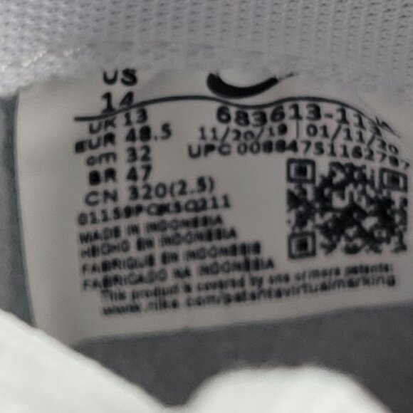 Nike Classic CS Men\'s White University Red Tennis Shoes 683613-113 US SZ 14 NWOT